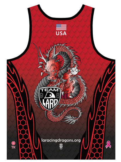Los Angeles Racing Dragons | H2O Men's Athletic Tank Top (Red) - Oddball Workshop