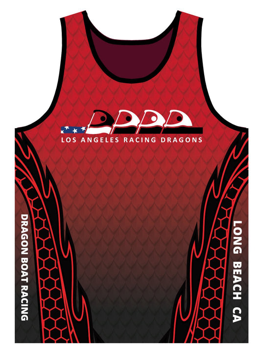 Los Angeles Racing Dragons | H2O Men's Athletic Tank Top (Red) - Oddball Workshop