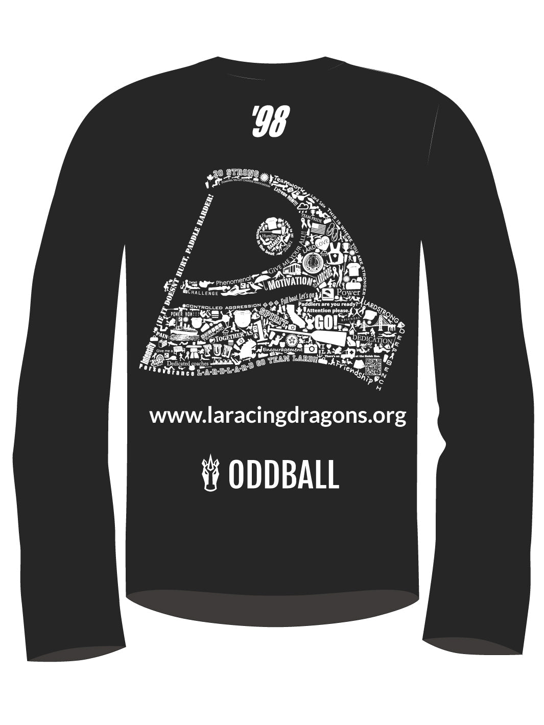 Los Angeles Racing Dragons | H2O Men's Team Jersey Long Sleeve (Practice) - Oddball Workshop