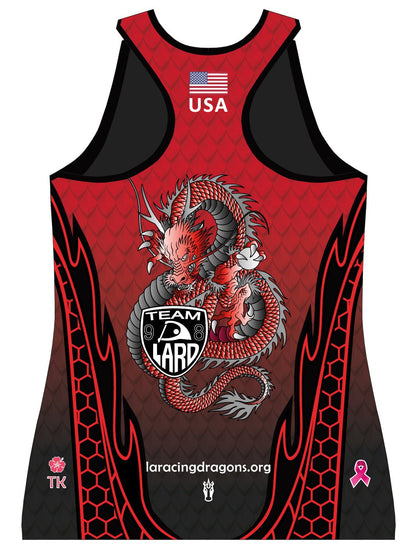 Los Angeles Racing Dragons | H2O Women's Athletic Tank Top (Red) - Oddball Workshop