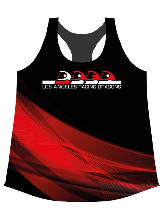 Los Angeles Racing Dragons | H2O Women's Relaxed Tank Top (Black/Red) - Oddball Workshop