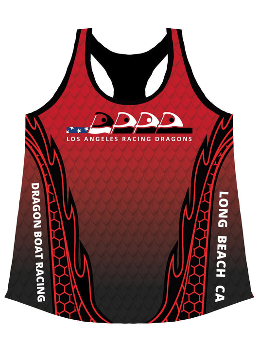 Los Angeles Racing Dragons | H2O Women's Relaxed Tank Top (Red) - Oddball Workshop