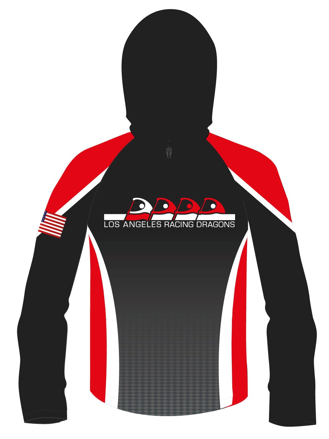 Los Angeles Racing Dragons | Men's Hooded Cascade Light Weight Jacket - Oddball Workshop