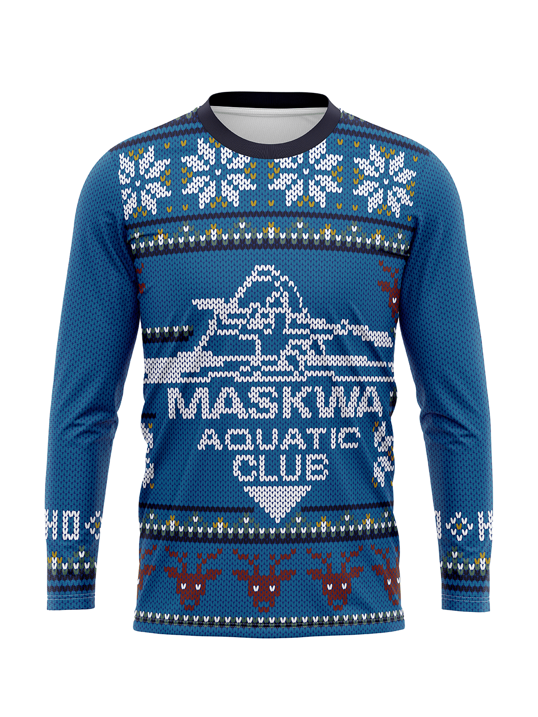 Maskwa Aquatic Club | Men's Team Jersey Long Sleeve - Christmas Sweater - Oddball Workshop