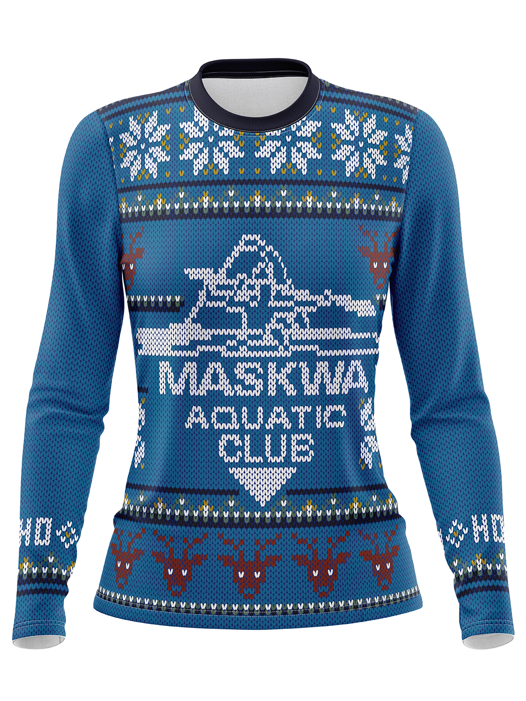 Maskwa Aquatic Club | Women's Team Jersey Long Sleeve - Christmas Sweater - Oddball Workshop