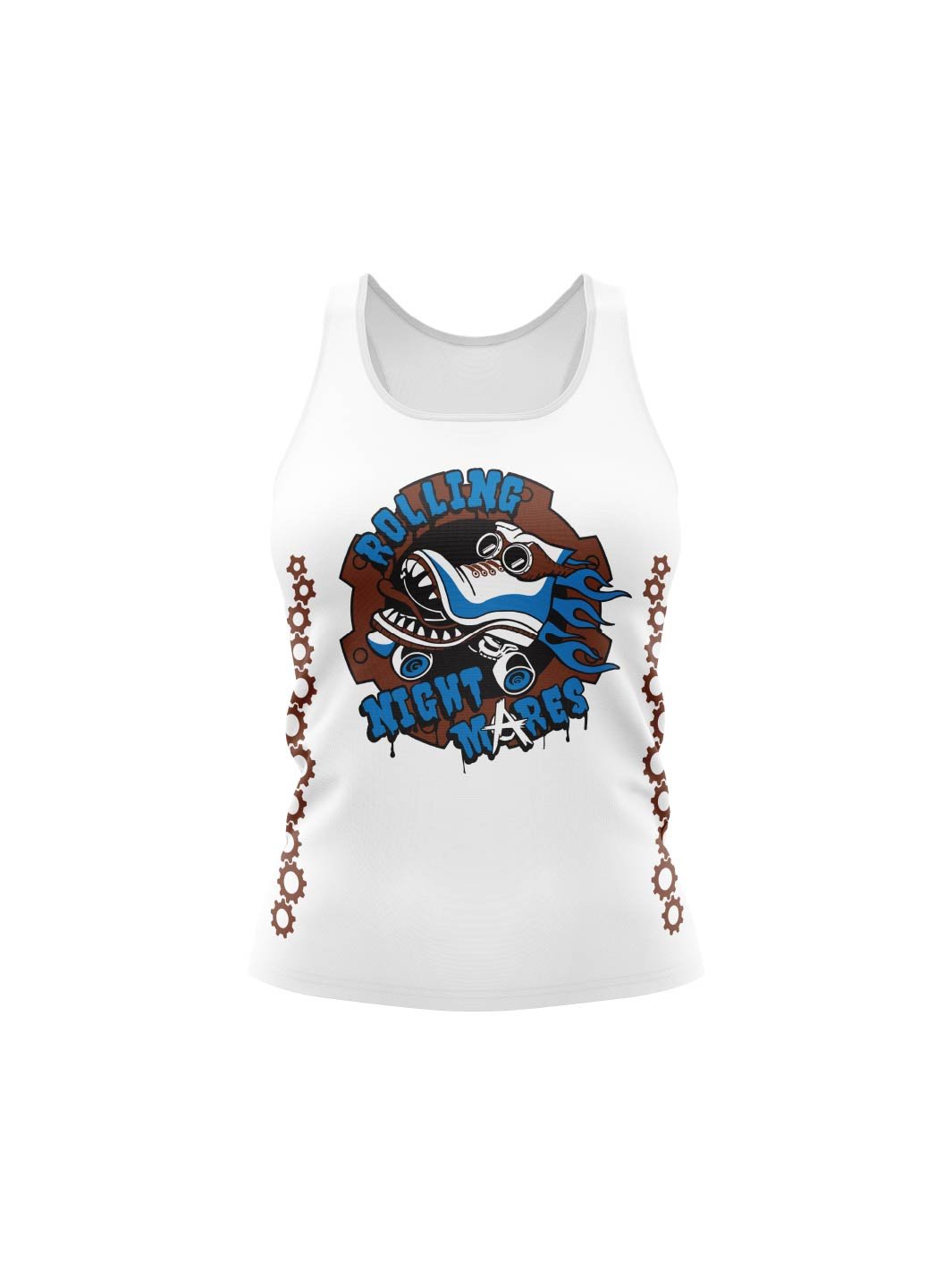 Metro Vancouver Junior Roller Derby | Rolling Nightmares - Women's Athletic Tank Top - Oddball Workshop