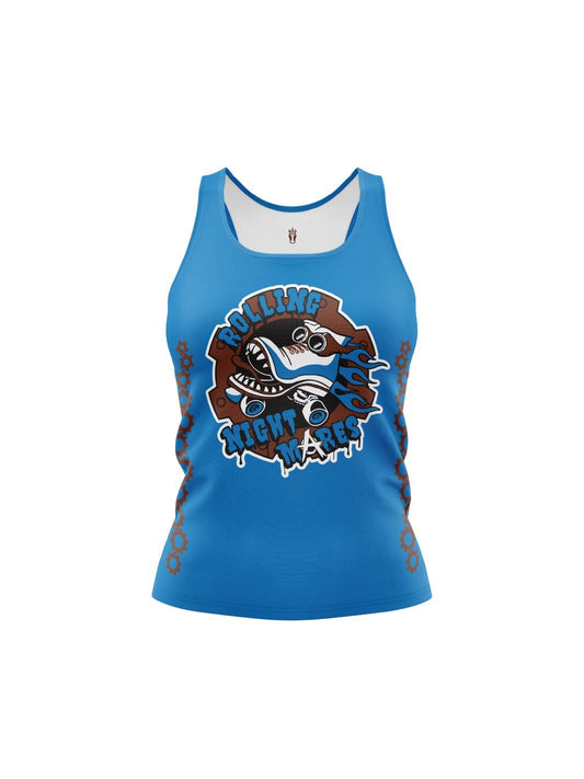 Metro Vancouver Junior Roller Derby | Rolling Nightmares - Women's Athletic Tank Top Reversible - Oddball Workshop