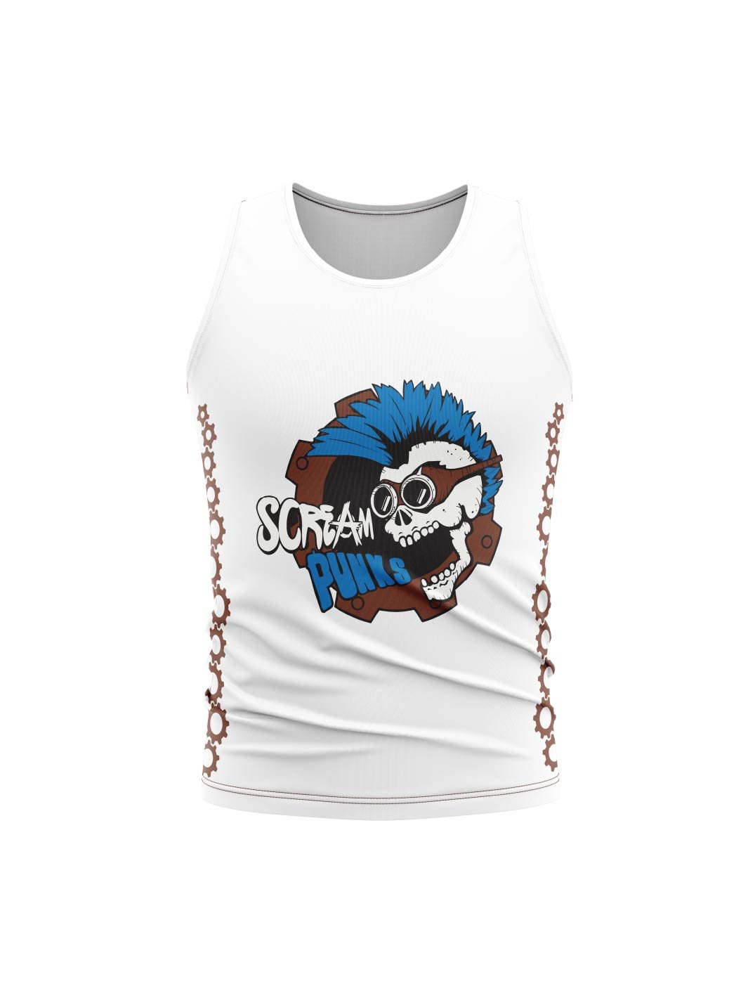 Metro Vancouver Junior Roller Derby | Scream Punks - Men's Athletic Tank Top - Oddball Workshop