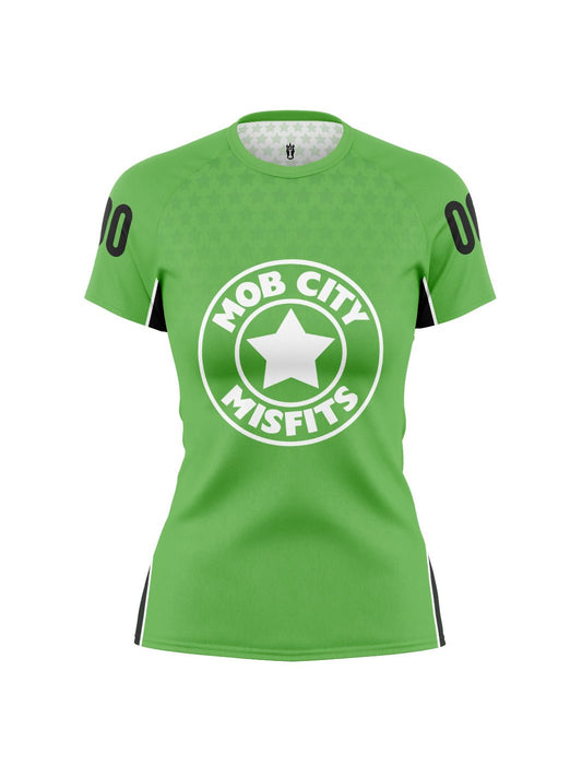 MOB City Junior Roller Derby | Women's Athletic Jersey Short Sleeve Reversible - Oddball Workshop