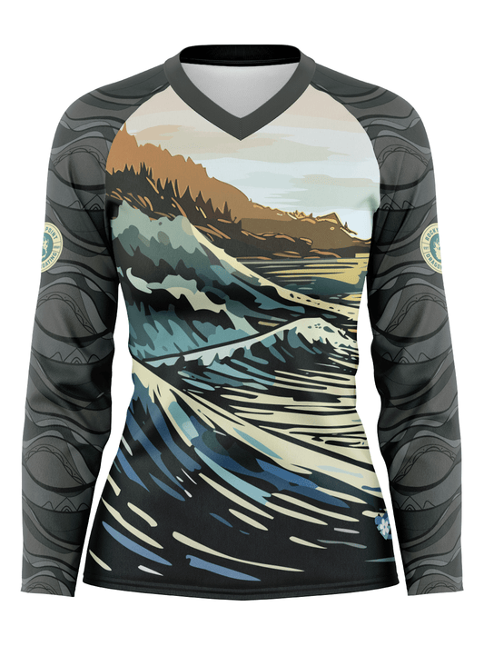 Moody Growlers | Women's Athletic Jersey Long Sleeve - Oddball Workshop
