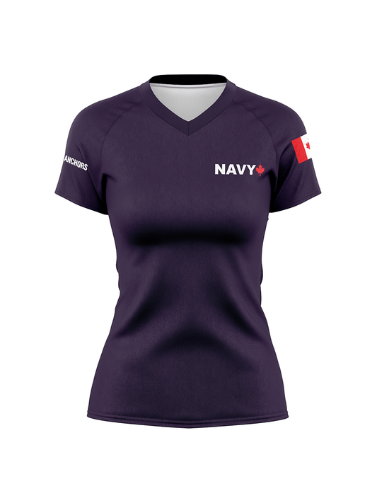 Navy Dragon Anchors | Women's Athletic Jersey Short Sleeve - Oddball Workshop