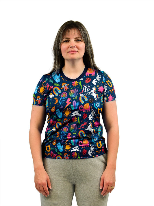 Oddball Events Collage Women's Team Jersey Short Sleeve - Oddball Workshop