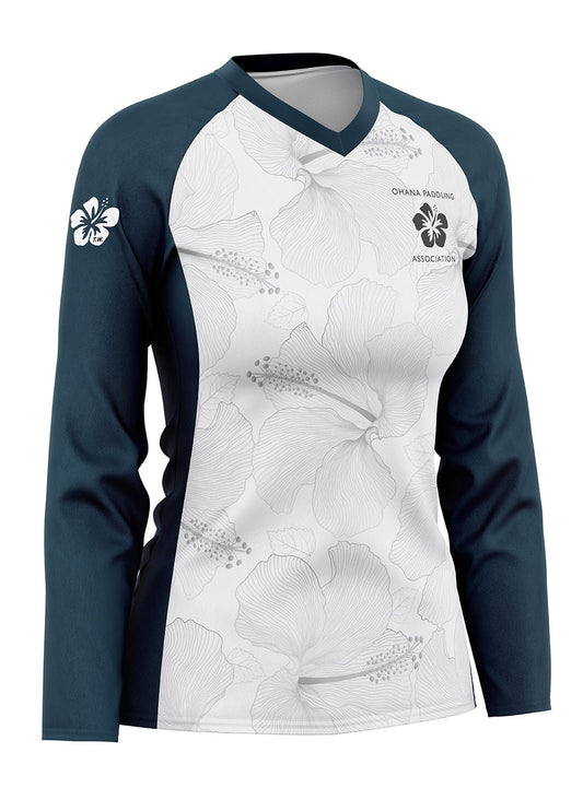 Ohana Paddling Supporters | Women's Athletic Jersey Long Sleeve - Oddball Workshop