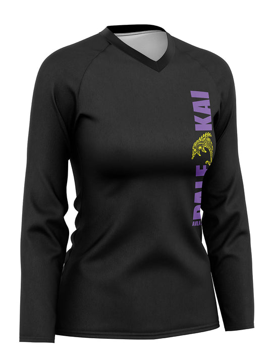 Pale Kai Outrigger | Women's Athletic Jersey Long Sleeve - Oddball Workshop