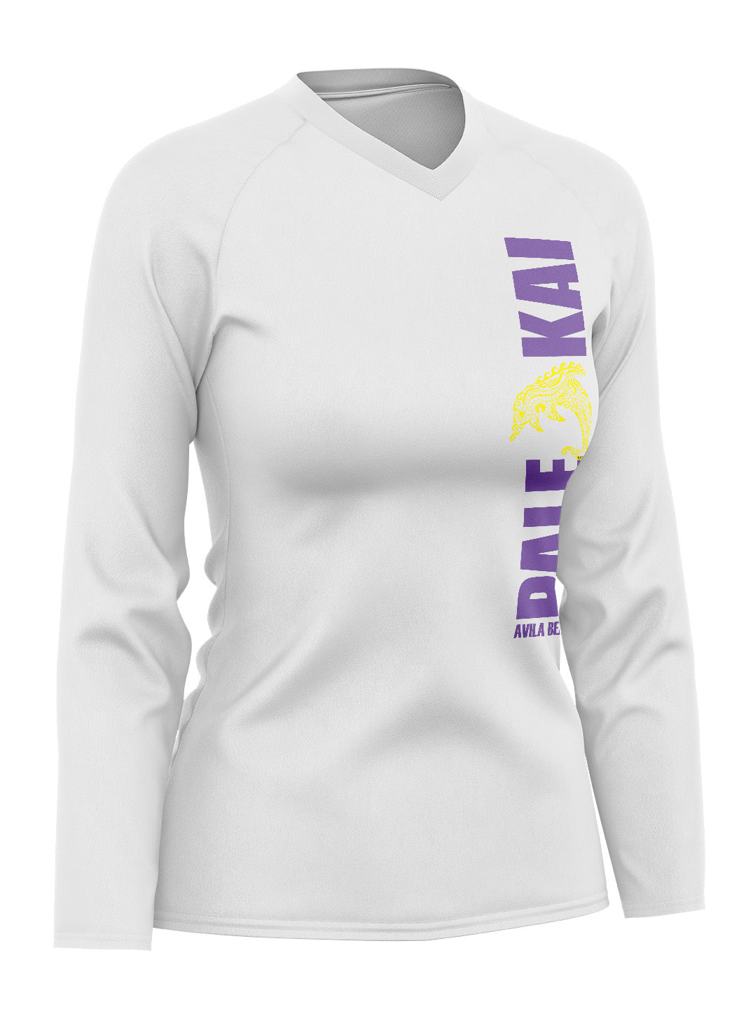 Pale Kai Outrigger | Women's Athletic Jersey Long Sleeve - Oddball Workshop