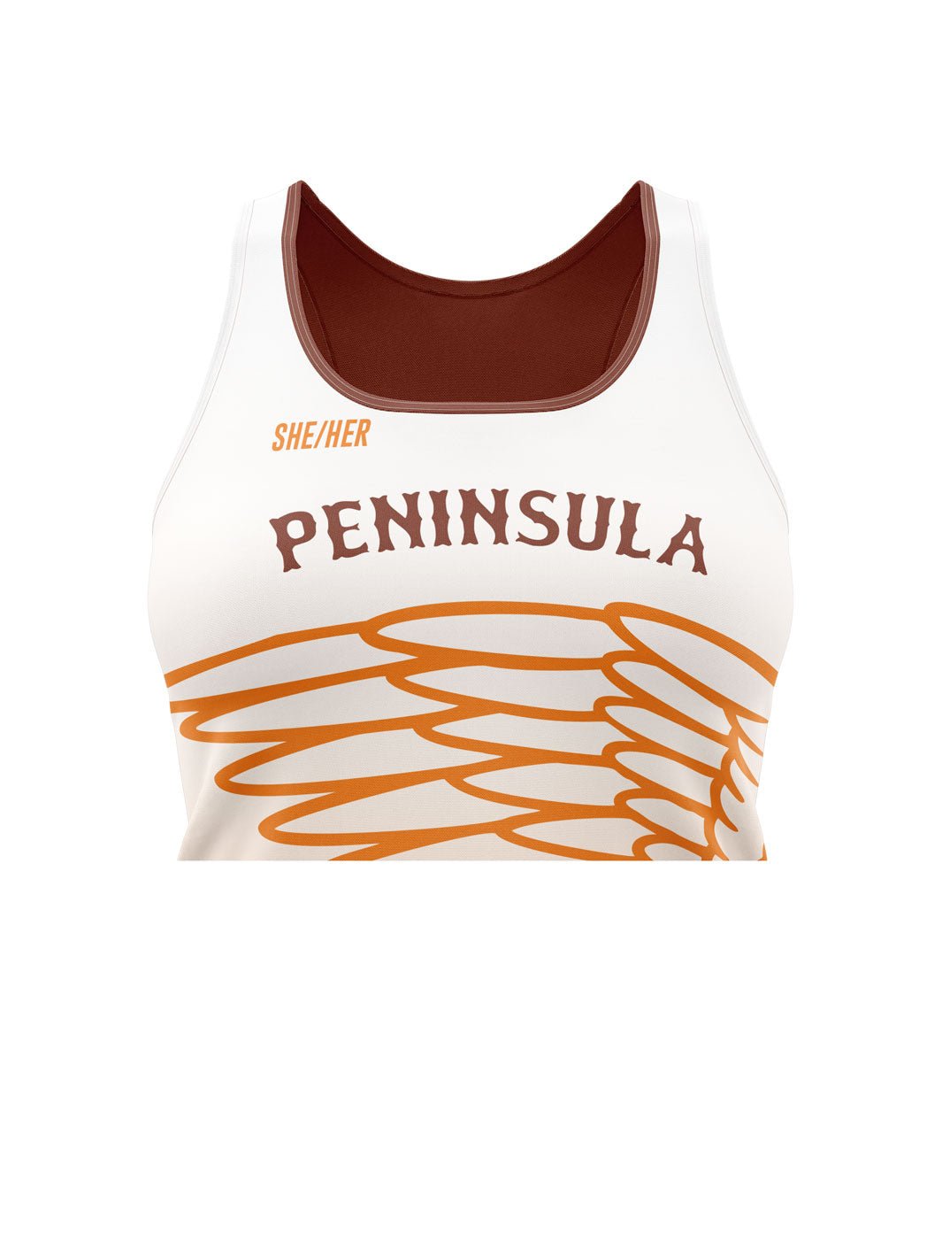 Peninsula RD | Women's Athletic Tank Top Crop - Oddball Workshop