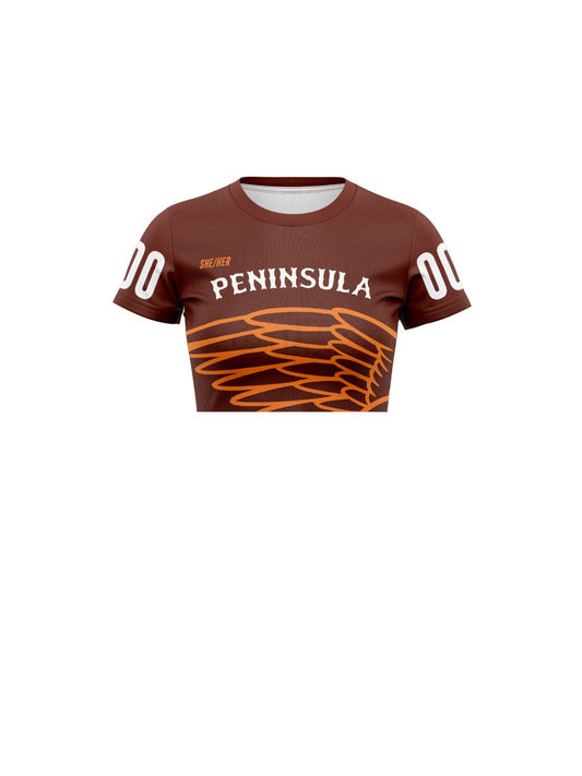 Peninsula RD | Women's Team Jersey Short Sleeve Crop - Oddball Workshop