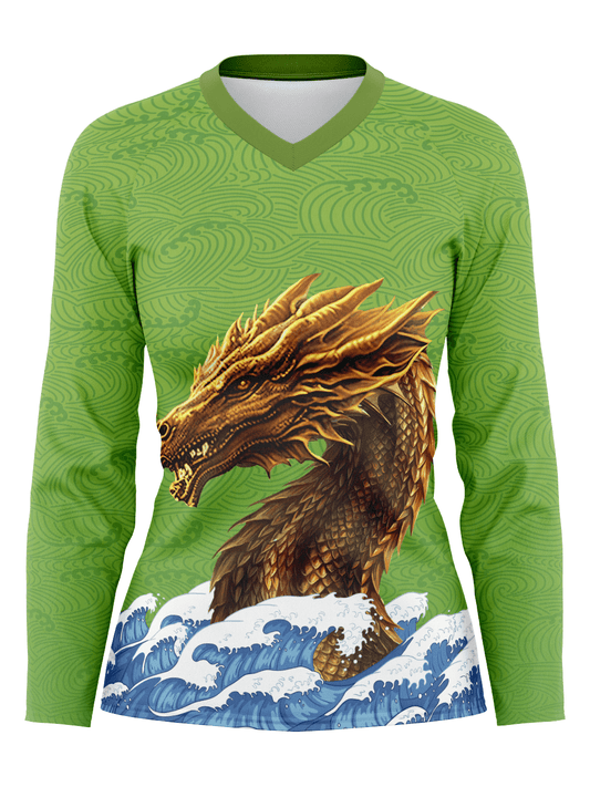 Penticton Golden Dragons | Women's Athletic Jersey Long Sleeve - Oddball Workshop