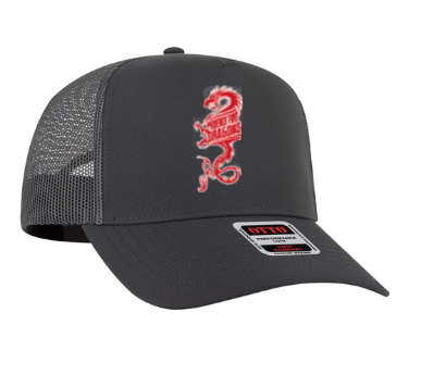 Phoenix Fire Dragons | Cap 5 Panel Mid Profile Mesh Back Trucker Hat - Oddball Workshop