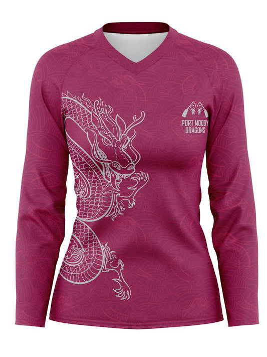 Port Moody Dragons | Women's Athletic Jersey Long Sleeve - Oddball Workshop
