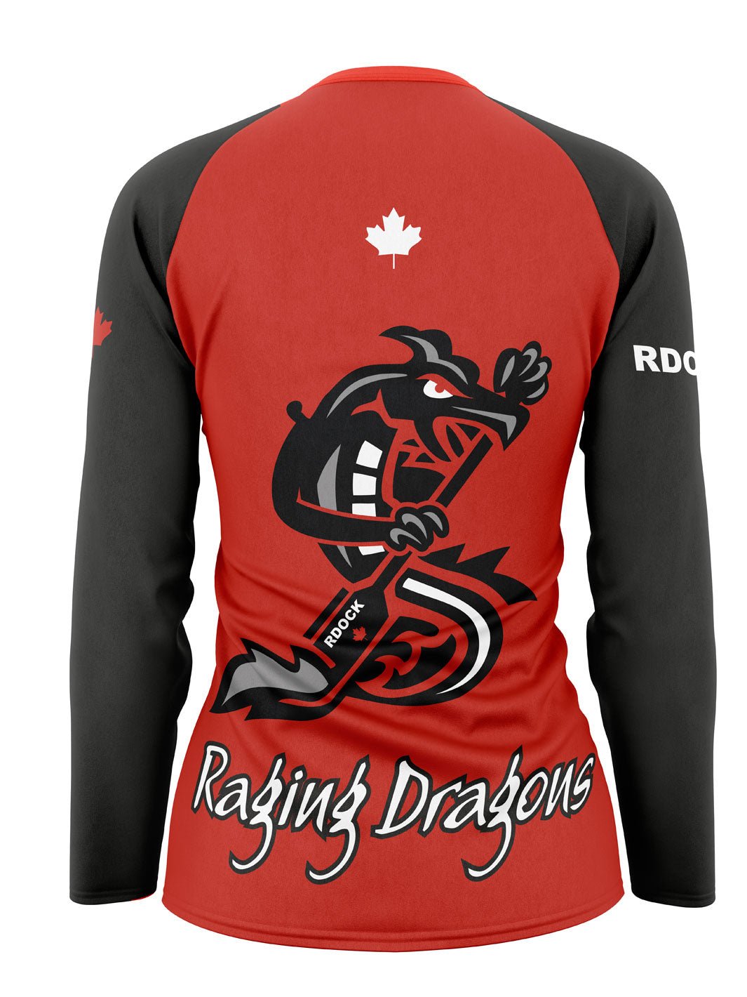 Raging Dragons | Women's Athletic Jersey Long Sleeve - Oddball Workshop