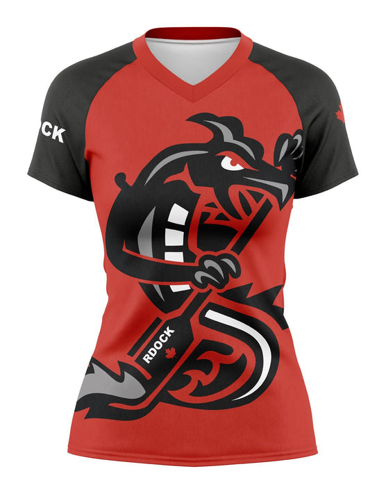 Raging Dragons | Women's Athletic Jersey Short Sleeve - Oddball Workshop