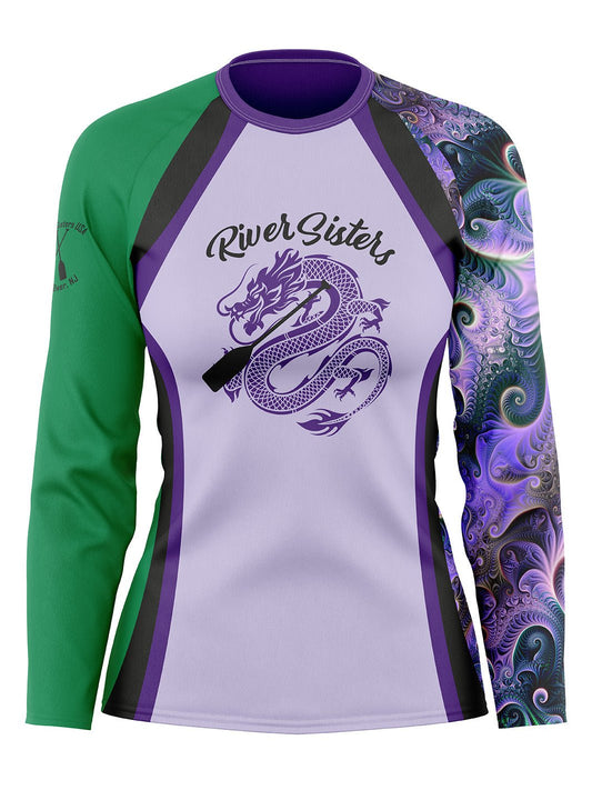 River Sisters | Women's Athletic Jersey Long Sleeve Crewneck - Oddball Workshop