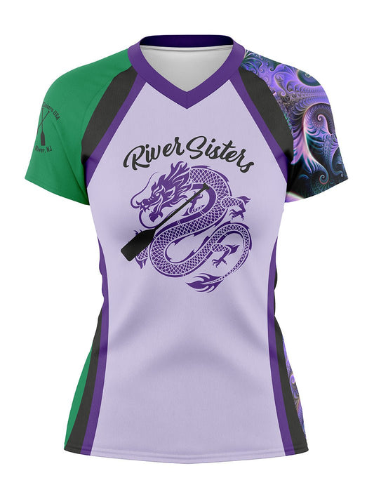 River Sisters | Women's Athletic Jersey Short Sleeve V - Neck - Oddball Workshop
