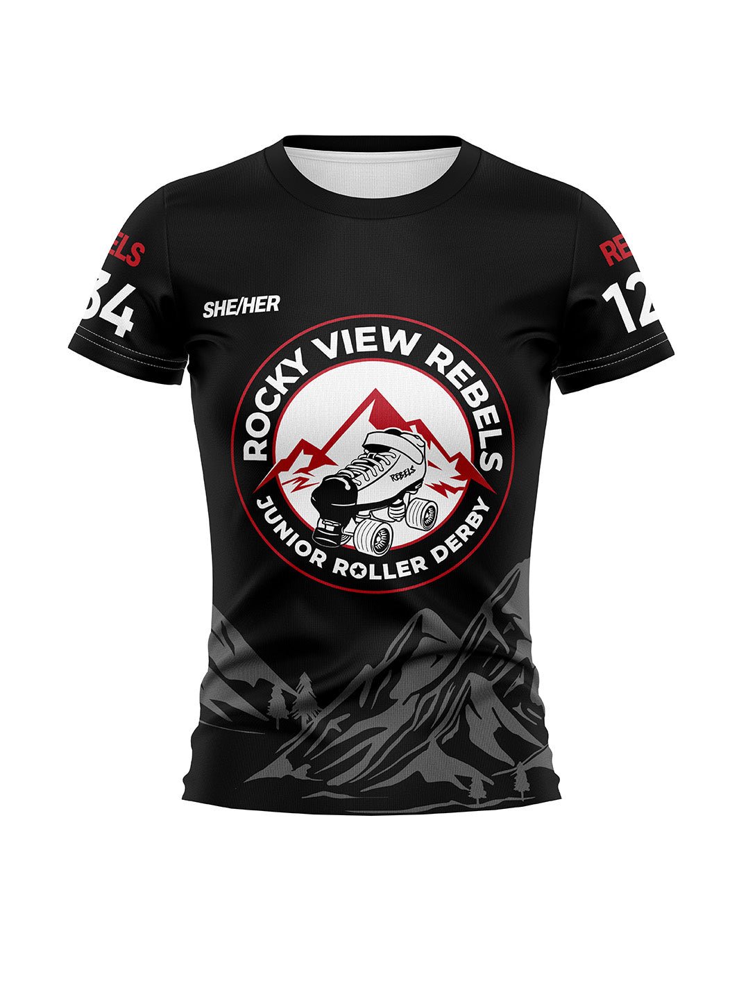 Rockyview Junior Roller Derby | Women's Team Jersey Short Sleeve - Oddball Workshop