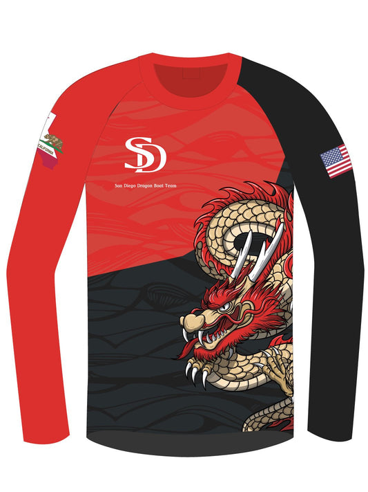 San Diego Dragon Boat Team | Men's H2O Athletic Jersey Long Sleeve - Oddball Workshop