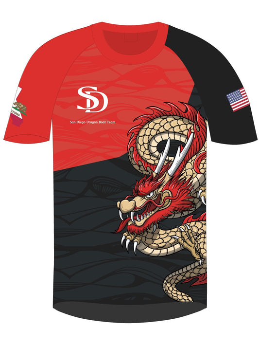 San Diego Dragon Boat Team | Men's H2O Athletic Jersey Short Sleeve - Oddball Workshop