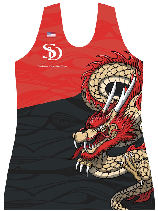 San Diego Dragon Boat Team | Women's H2O Athletic Tank Top - Oddball Workshop