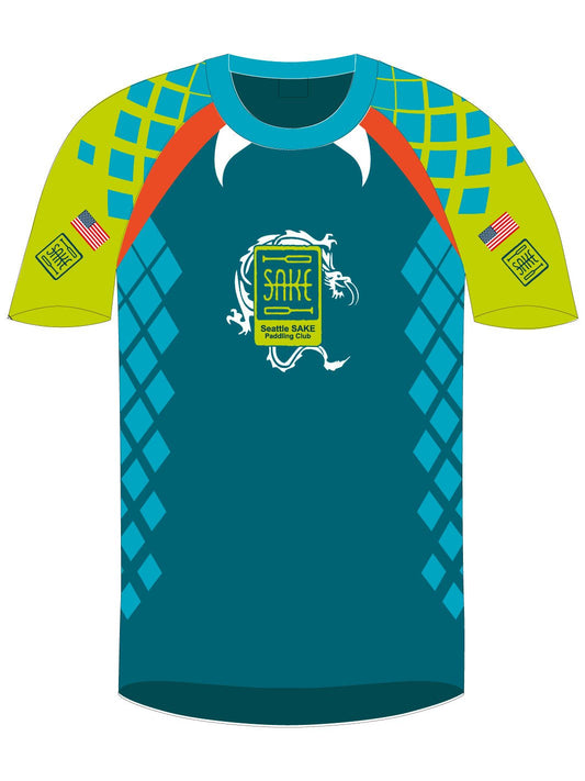 Seattle SAKE Paddling Club | H2O Men's Athletic Jersey Short Sleeve - Oddball Workshop