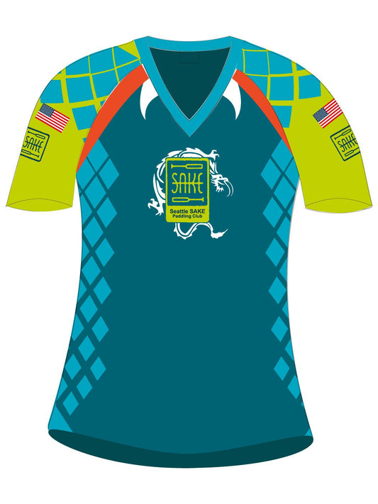 Seattle SAKE Paddling Club | H2O Women's Athletic Jersey Short Sleeve - Oddball Workshop