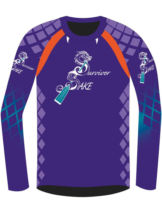 Seattle SAKE Paddling Club Survivor | H2O Men's Athletic Jersey Long Sleeve - Oddball Workshop