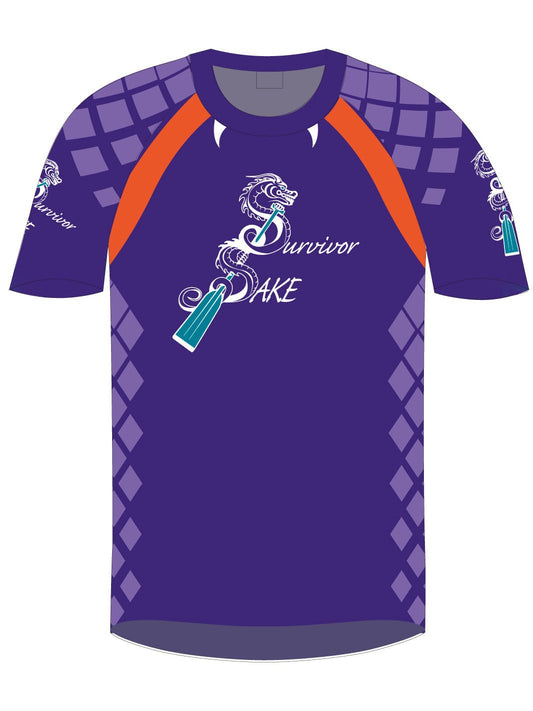 Seattle SAKE Paddling Club Survivor | H2O Men's Athletic Jersey Short Sleeve - Oddball Workshop