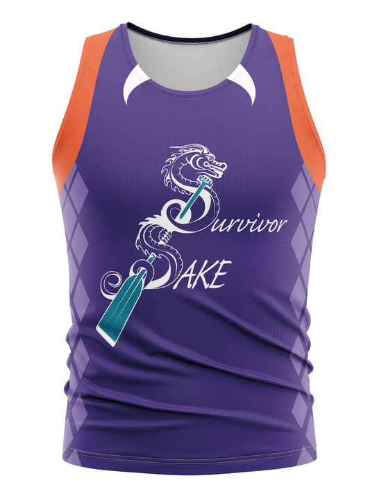 Seattle SAKE Paddling Club Survivor | H2O Men's Athletic Tank Top - Oddball Workshop