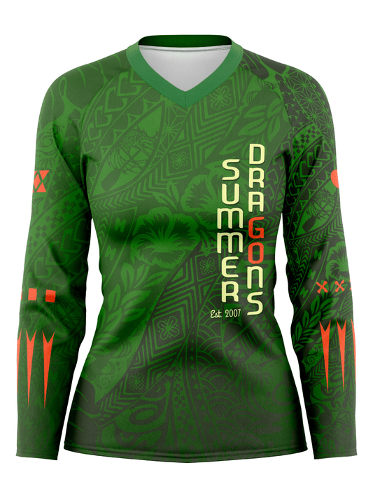Summer Dragons | Women's Performance Jersey Long Sleeve - Oddball Workshop