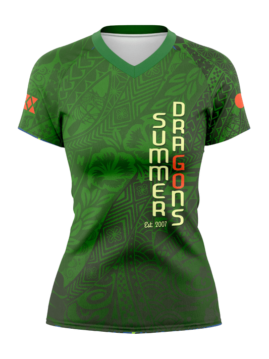 Summer Dragons | Women's Performance Jersey Short Sleeve - Oddball Workshop
