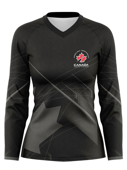 Team Canada Coach | Women's Athletic Jersey Long Sleeve - Oddball Workshop