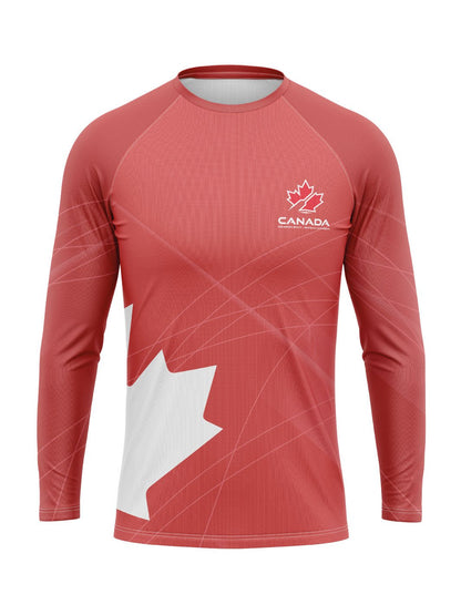Team Canada Dragon Boat Supporters | Men's Athletic Jersey Long Sleeve - Oddball Workshop