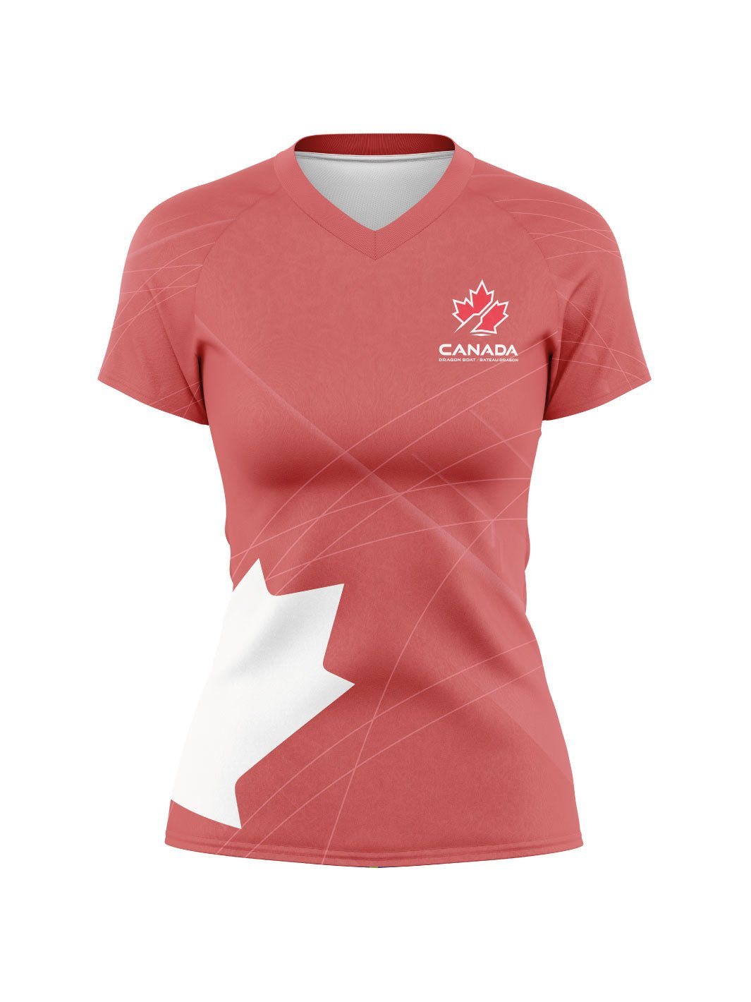 Team Canada Dragon Boat Supporters | Women's Athletic Jerseys Short Sleeve - Oddball Workshop