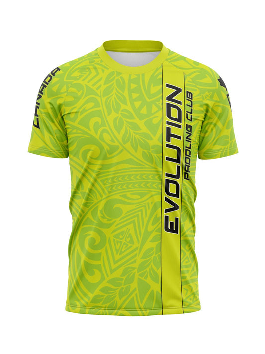 Team | CSDC Evolution Paddling Club | Neon Green Men's Athletic Jersey Short Sleeve - Oddball Workshop