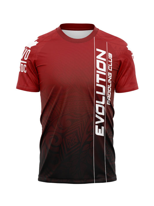 Team | CSDC Evolution Paddling Club | Red Men's Athletic Jersey Short Sleeve - Oddball Workshop
