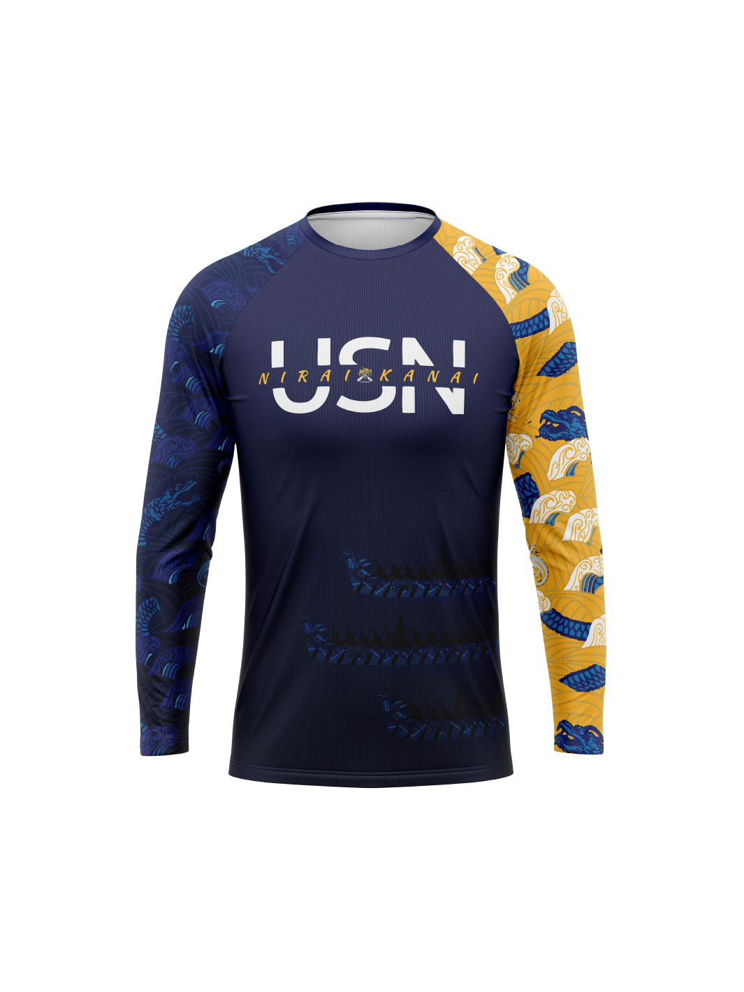 US Navy Dragon Boat Team | H2O Men's Performance Jersey Long Sleeve - Oddball Workshop