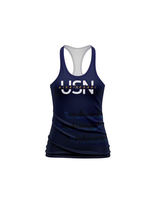US Navy Dragon Boat Team | H2O Women's Athletic Tank Top - Oddball Workshop