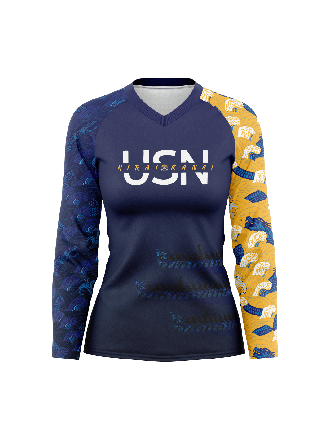 US Navy Dragon Boat Team | H2O Women's Performance Jersey Long Sleeve - Oddball Workshop