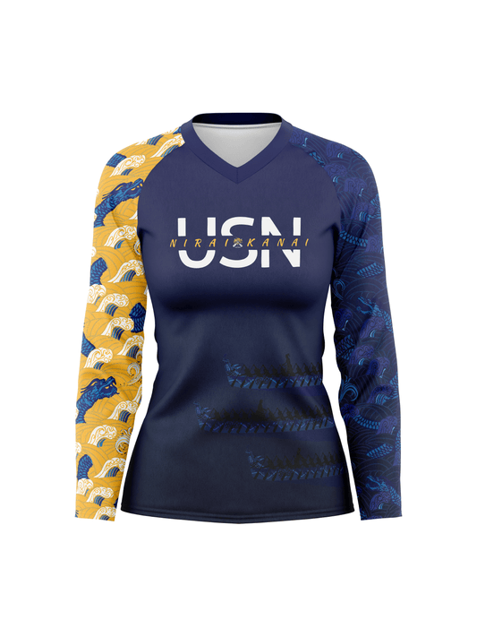 US Navy Dragon Boat Team | H2O Women's Performance Jersey Long Sleeve - Oddball Workshop