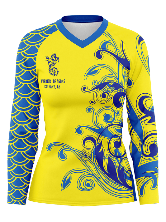 Warrior Dragons | Women's Athletic Jersey Long Sleeve - Oddball Workshop