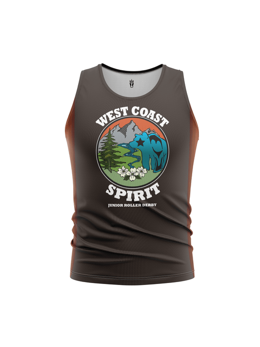 West Coast Spirit Junior Roller Derby | Unisex Athletic Tank Top Reversible - Oddball Workshop